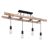 Globo 15348-4D Irmgard Deckenleuchte Holz Naturfarben, 4X E2