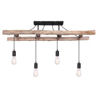 Globo 15348-4D Irmgard Deckenleuchte Holz Naturfarben, 4X E2