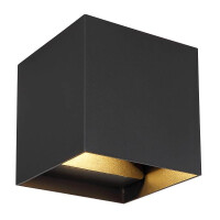 Veronika Außenleuchte Aluminium Druckguss Schwarz, 2X 