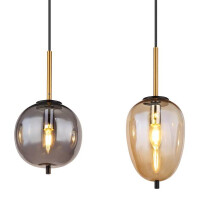 Globo 15345-4A Blacky Hängeleuchte Metall Schwarz Matt,