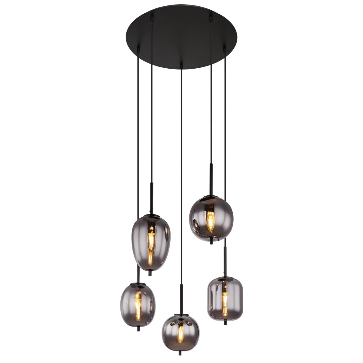 Blacky Hängeleuchte Metall Schwarz Matt, 5X E14