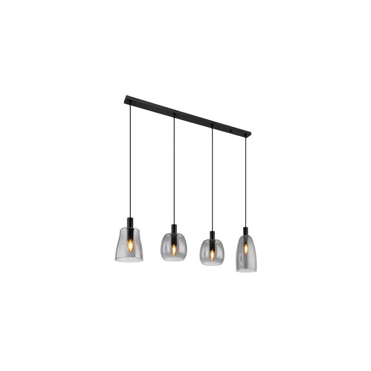 Garri Hängeleuchte Metall Schwarz Matt, 4X E14