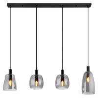 Globo 15789-4HB Garri Hängeleuchte Metall Schwarz Matt,