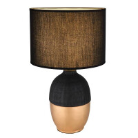 Globo 21627B Valentino Tischleuchte Keramik Schwarz, 1X E14 