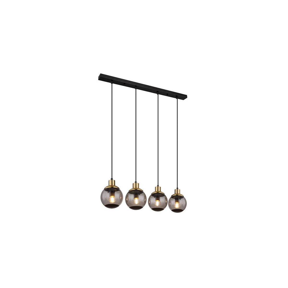 Potter Hängeleuchte Metall Schwarz Matt, 4X E27
