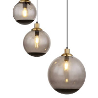 Globo 15860-5H Potter Hängeleuchte Metall Schwarz Matt,