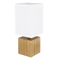 Globo 21628W Valentino Tischleuchte Holz Naturfarben, 1X E27