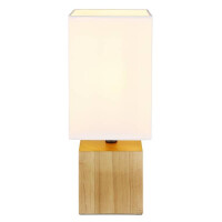 Globo 21628W Valentino Tischleuchte Holz Naturfarben, 1X E27