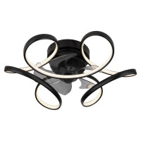 Deckenventilator Metall Schwarz, 1Xled D gallery