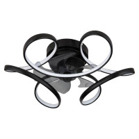 Deckenventilator Metall Schwarz, 1Xled Deckenventilator Meta