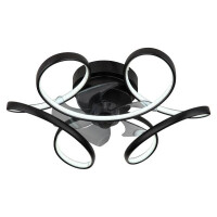 Deckenventilator Metall Schwarz, 1Xled Deckenventilator Meta