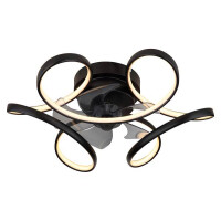 Globo 3638 Deckenventilator Metall Schwarz, 1Xled Deckenvent