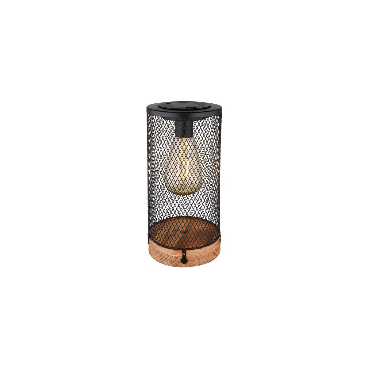 Solarleuchte Holz Natur, 1Xled Solarleuchte Holz Naturfarben, Led