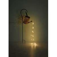 Solarleuchte Metall Schwarz Matt, 36Xled Solarleuchte Metall