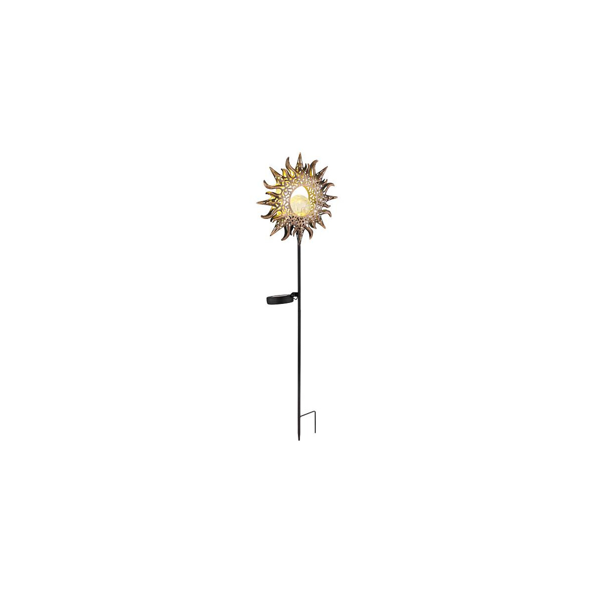 Solarleuchte Metall Schwarz Matt, 1Xled Solarleuchte Metall Schwarz Matt, Led
