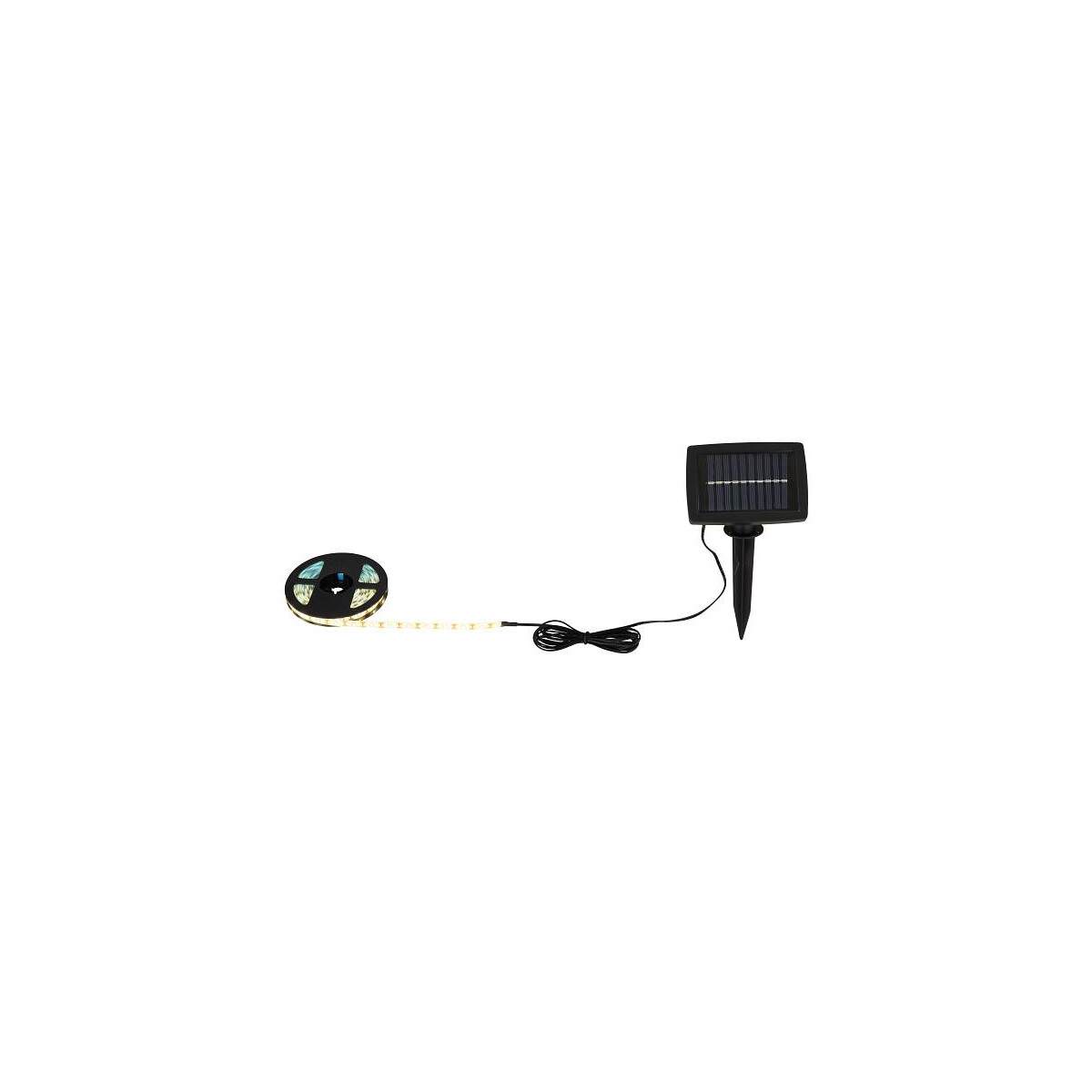Solar-Lichterkette Kunststoff Schwarz, 180Xled Solar-Lichterkette Kunststoff Schwarz Matt, 180X Led
