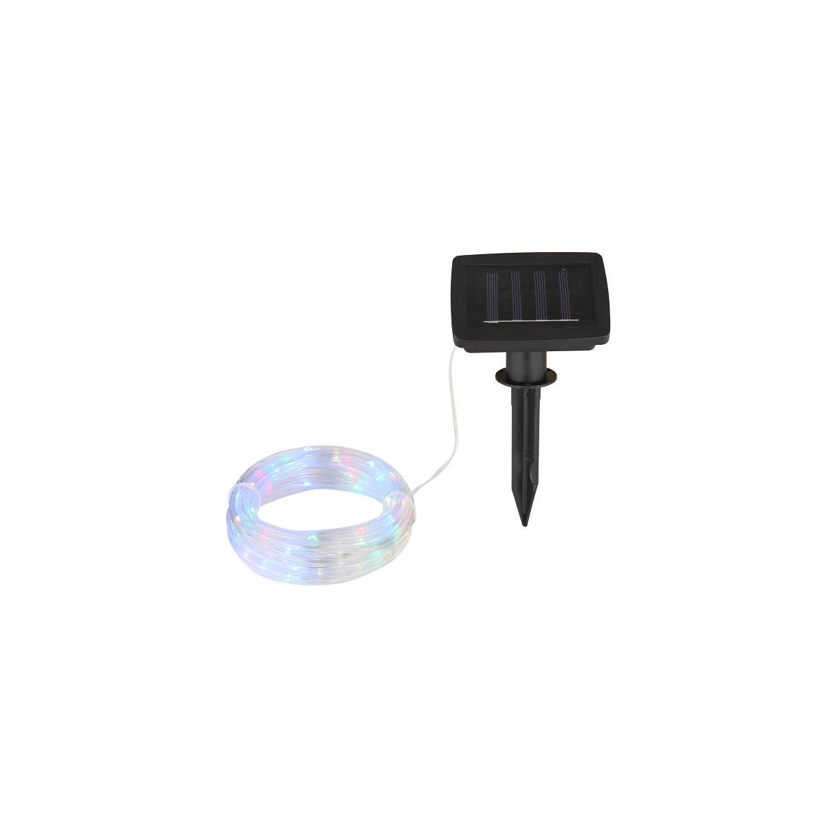 Solar-Lichterkette Kunststoff Schwarz, 50Xled Solar-Lichterkette Kunststoff Schwarz Matt, 50X Led