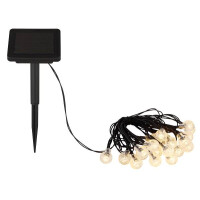 Globo 36802-20 Solar-Lichterkette Kunststoff Schwarz, 20Xled