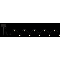 Globo 36802-20 Solar-Lichterkette Kunststoff Schwarz, 20Xled
