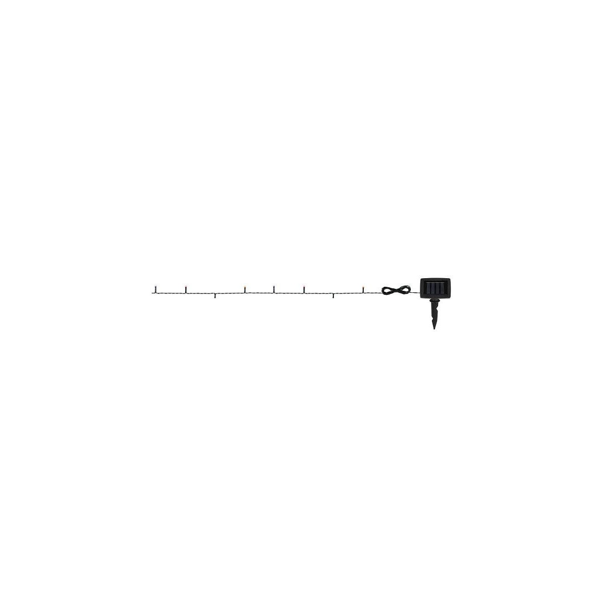 Solar-Lichterkette Kunststoff Schwarz, 100Xled Solar-Lichterkette Kunststoff Schwarz Matt, 100X Led