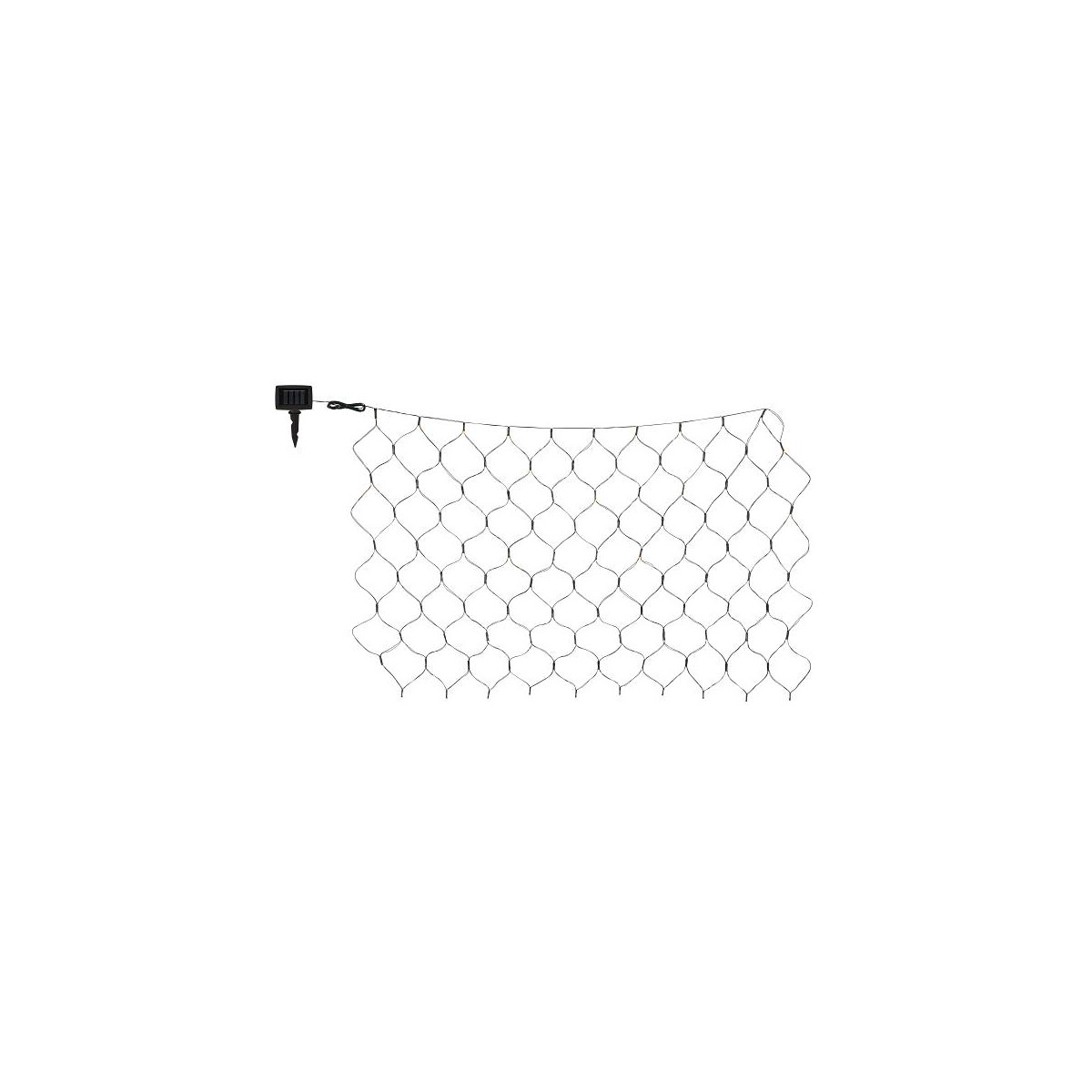Solar-Lichterkette Kunststoff Schwarz, 100Xled Solar-Lichterkette Kunststoff Schwarz Matt, 100X Led