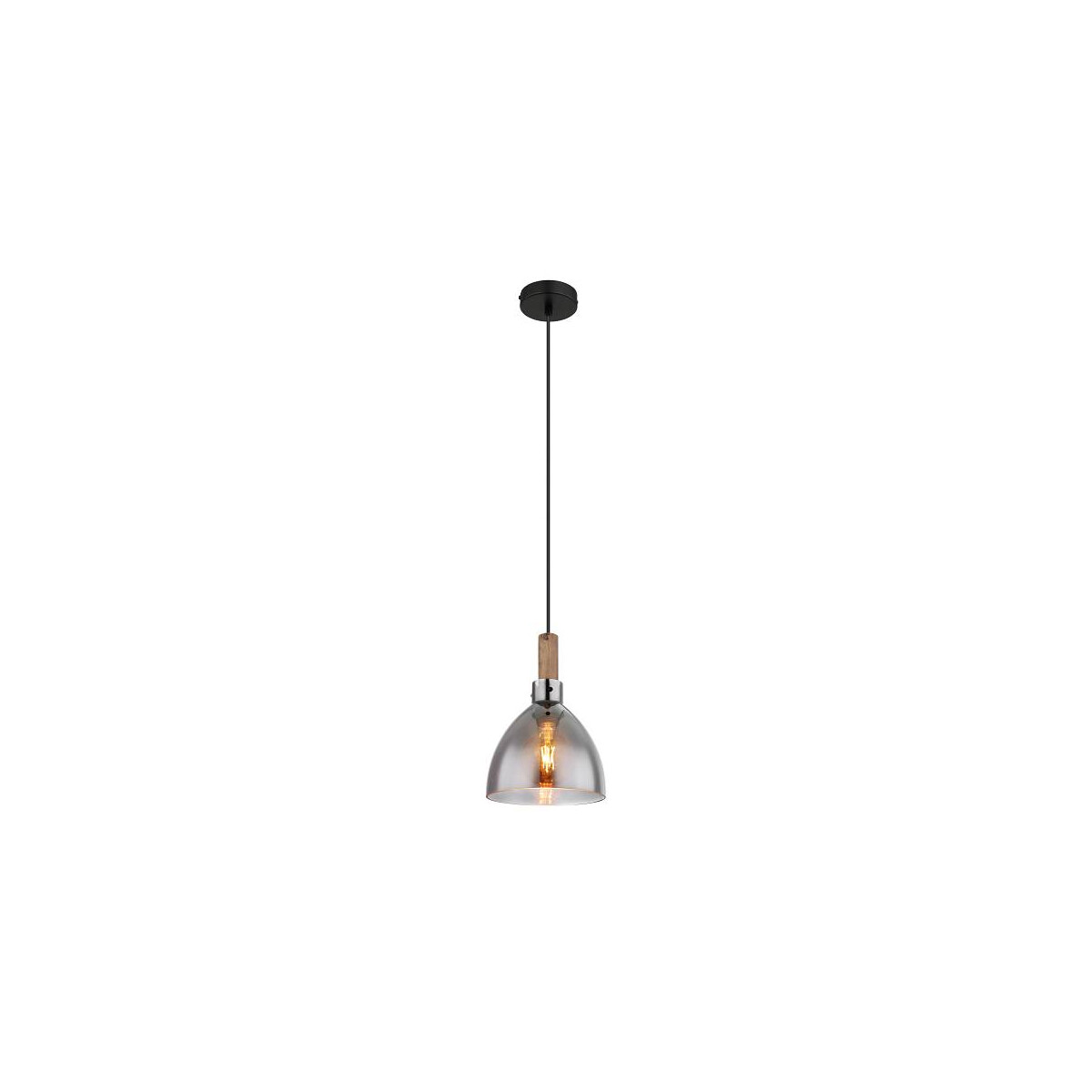 Mattea Hängeleuchte Metall Schwarz Matt, 1X E27 Led