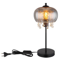 Globo 15839T Corry Tischleuchte Metall Schwarz Matt, 1X E27 