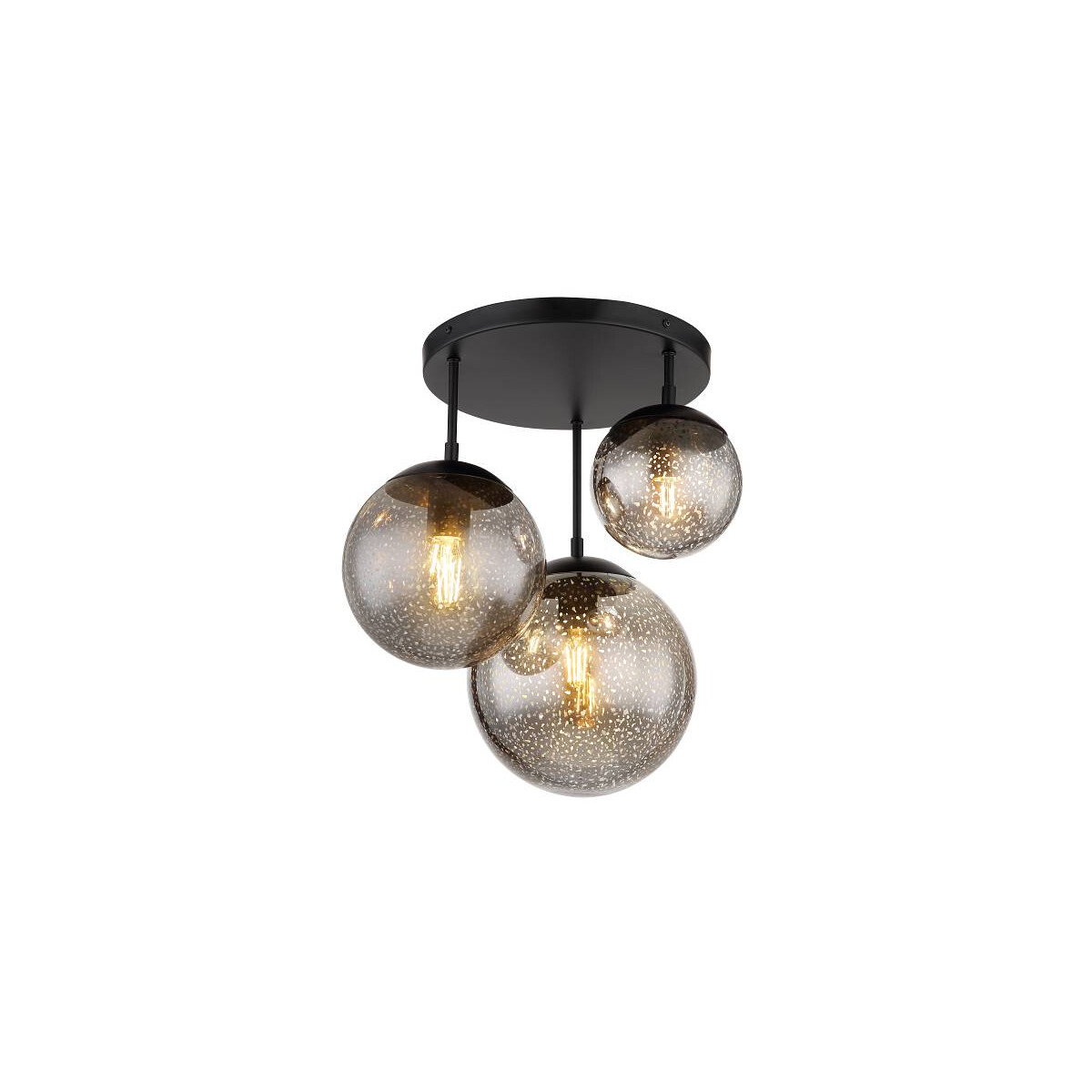 Deckenleuchte Metall Schwarz Matt, 3Xe27 Led Deckenleuchte Metall Schwarz Matt, 3X E27 Led