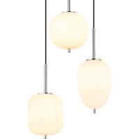 Globo 15345-3NO Blacky I Hängeleuchte Metall Nickel Mat