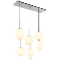 Globo 15345-6NO Blacky I Hängeleuchte Metall Nickel Mat