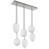 Globo 15345-6NO Blacky I Hängeleuchte Metall Nickel Mat