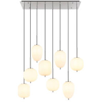Globo 15345-8NO Blacky I Hängeleuchte Metall Nickel Mat