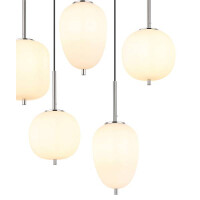 Globo 15345-8NO Blacky I Hängeleuchte Metall Nickel Mat