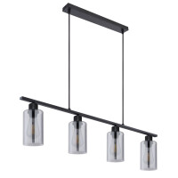 Hadera Hängeleuchte Metall Schwarz Matt, 4X E27 4