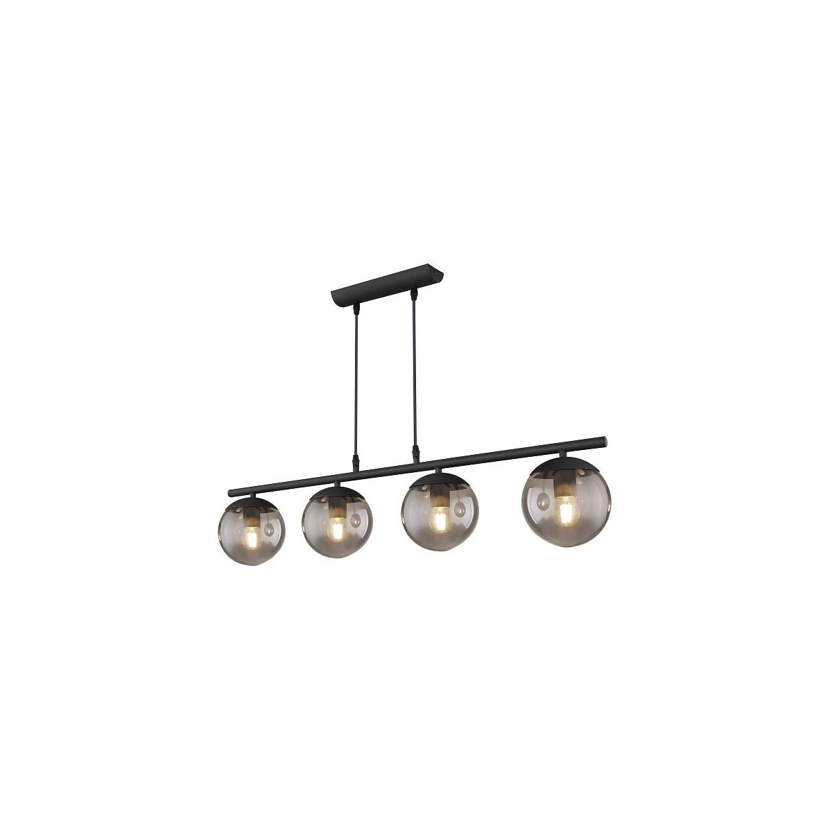 Blama Hängeleuchte Metall Schwarz Matt, 4X E27