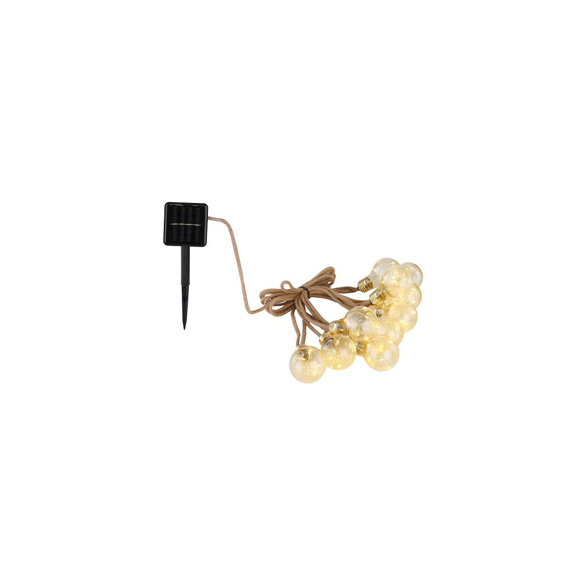 Solar-Lichterkette Kunststoff Amber, 50Xled Solar-Lichterkette Kunststoff Amber, 50X Led
