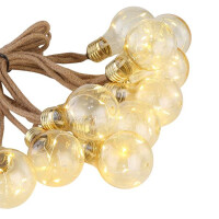 Globo 33694-10 Solar-Lichterkette Kunststoff Amber, 50Xled S