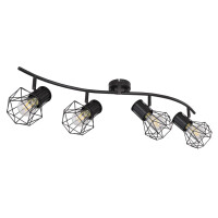 Globo 54017-4 Priska Strahler Metall Schwarz, 4X E27 4