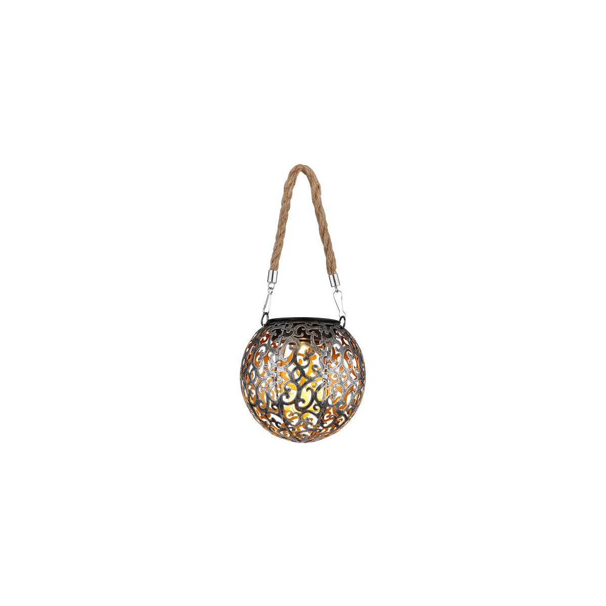 Solarleuchte Metall Silbergrau, 1Xled Solarleuchte Metall Silbergrau Antik, Led