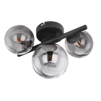 Riha Deckenleuchte Metall Schwarz Matt, 3X G9 Led 3