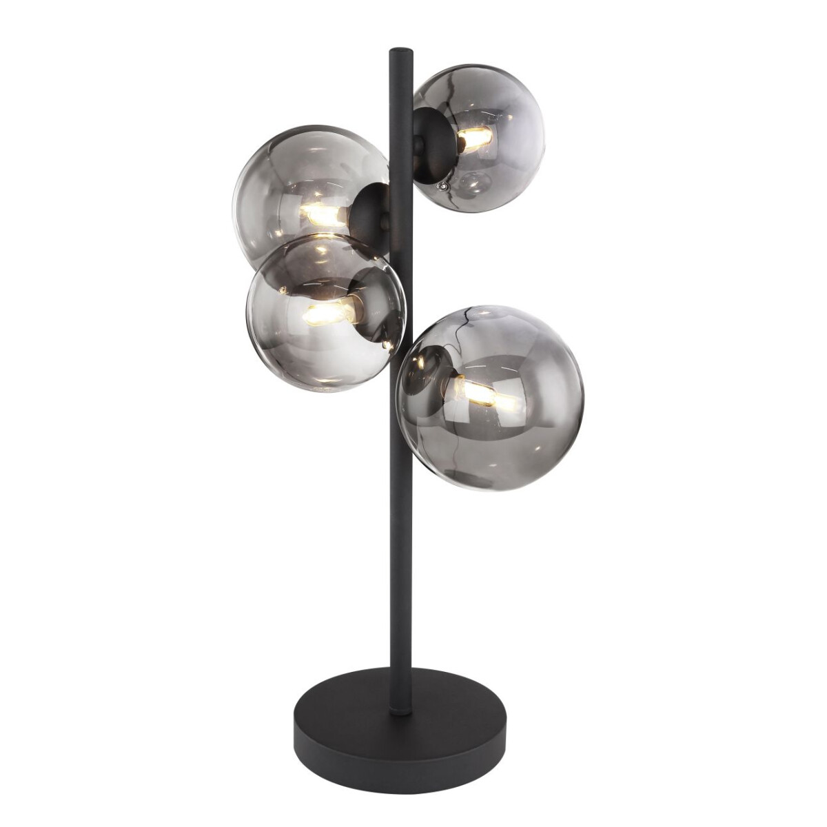 Riha Tischleuchte Metall Schwarz Matt, 4X G9 Led