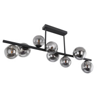 Globo 56133-9D Riha Deckenleuchte Metall Schwarz Matt, 9X G9