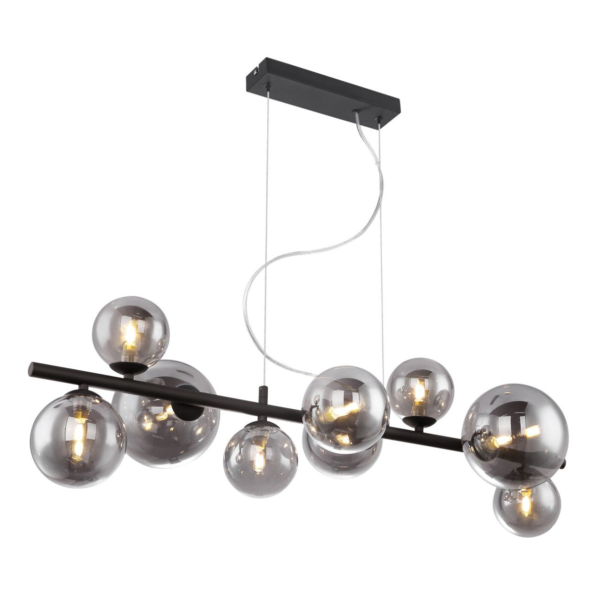 Riha Hängeleuchte Metall Schwarz Matt, 9X G9 Led