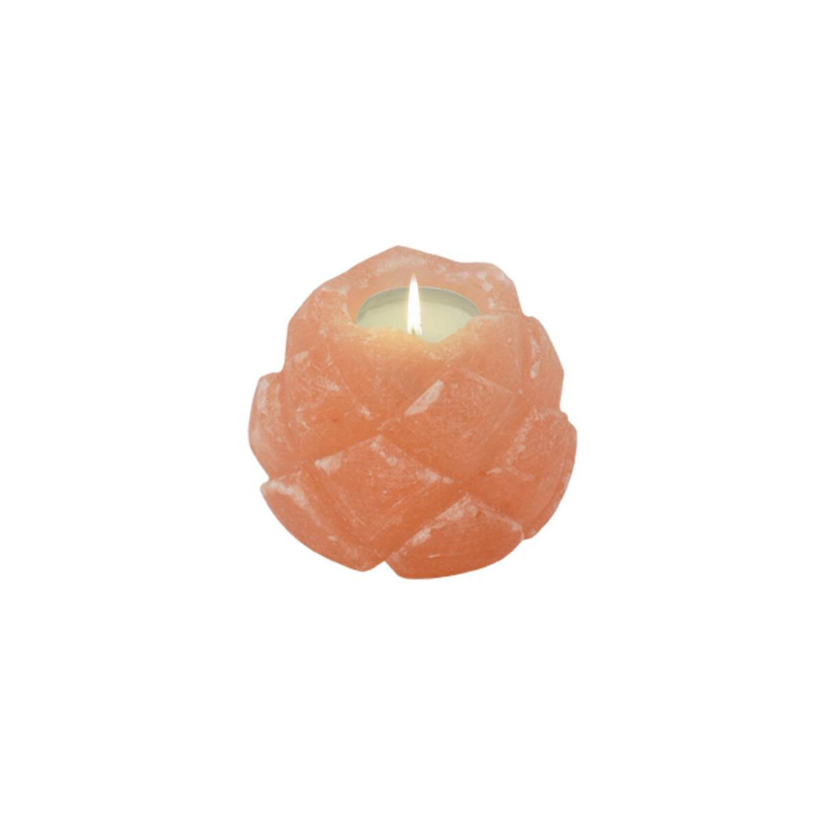 Salzkristall Teelichthalter LOTUSBLÜTE