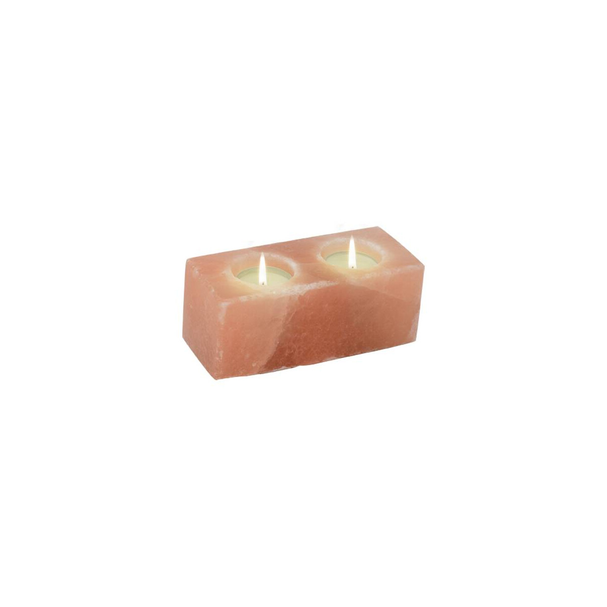 Salzkristall Teelichthalter TWIN CUBE