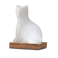 USB KATZE, White Line, mit Holzsockel, H gallery