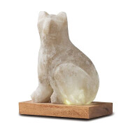 USB KATZE, Grey Line, mit Holzsockel, H  gallery