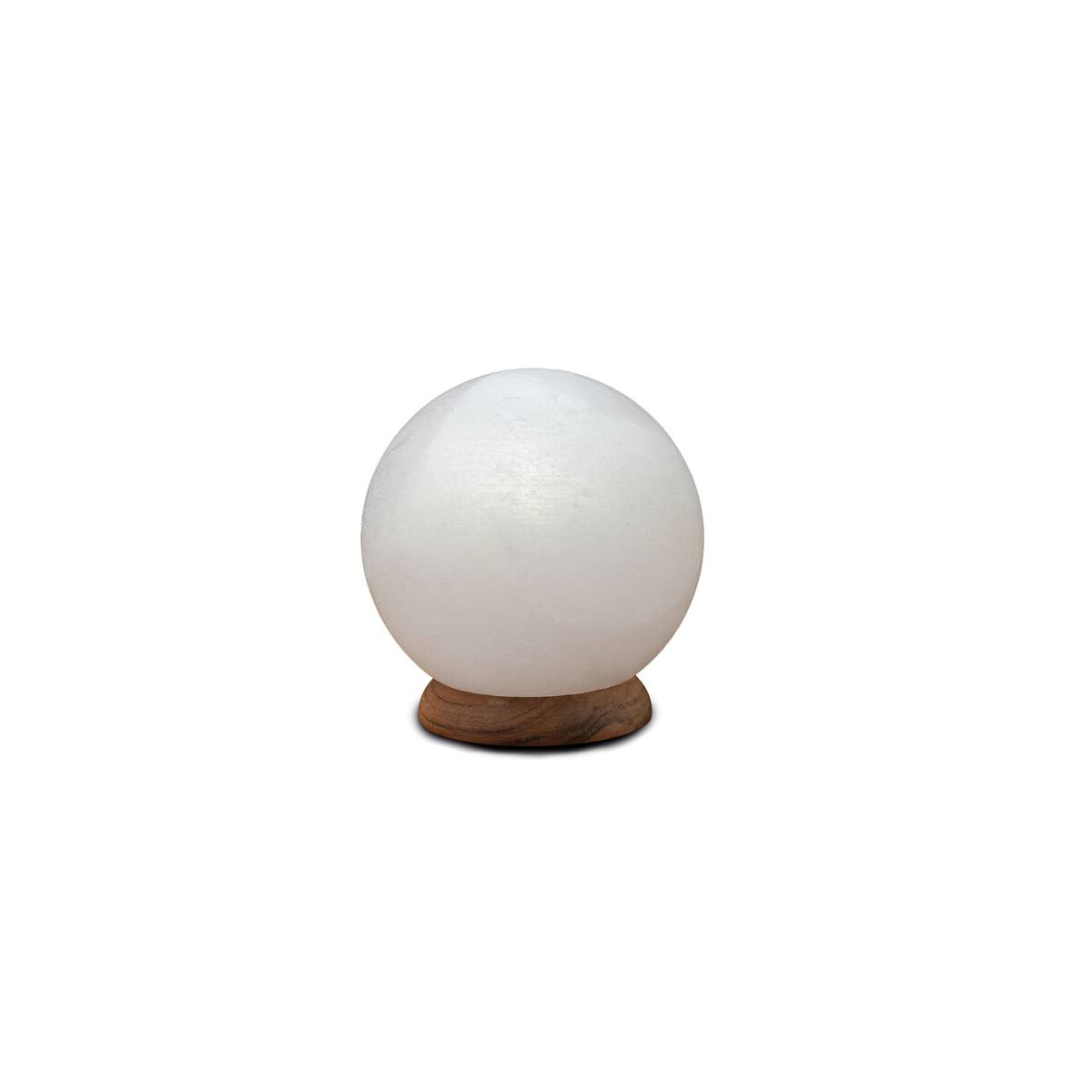 Beleuchteter Salzkristall PLANET, White Line