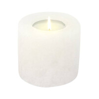 Salzkristall Teelichthalter ZYLINDER Whi gallery