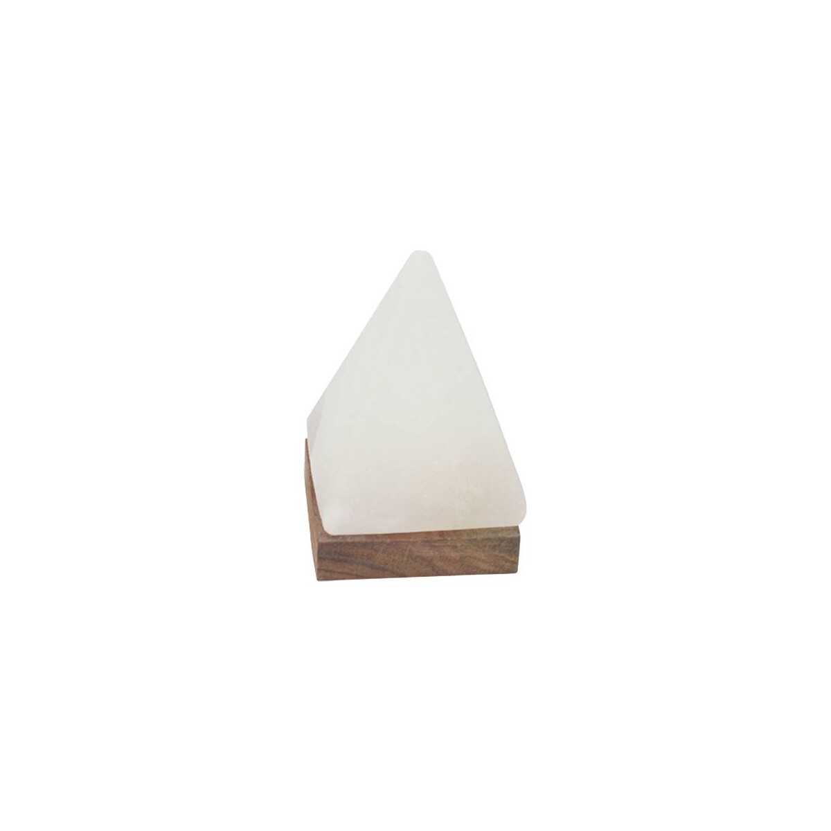 USB PYRAMIDE, White Line, mit Holzsockel, H ca. 10 cm